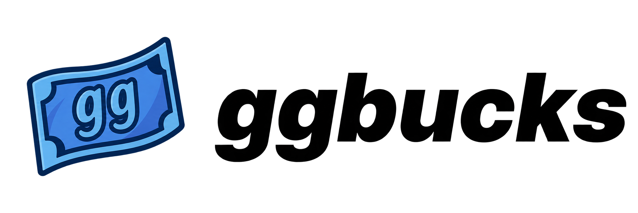 ggbucks color logo, black text